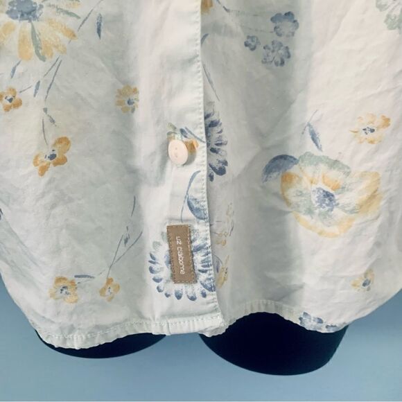 Liz Claiborne Blue Floral Button Down Shirt Size Small - Picture 5 of 12